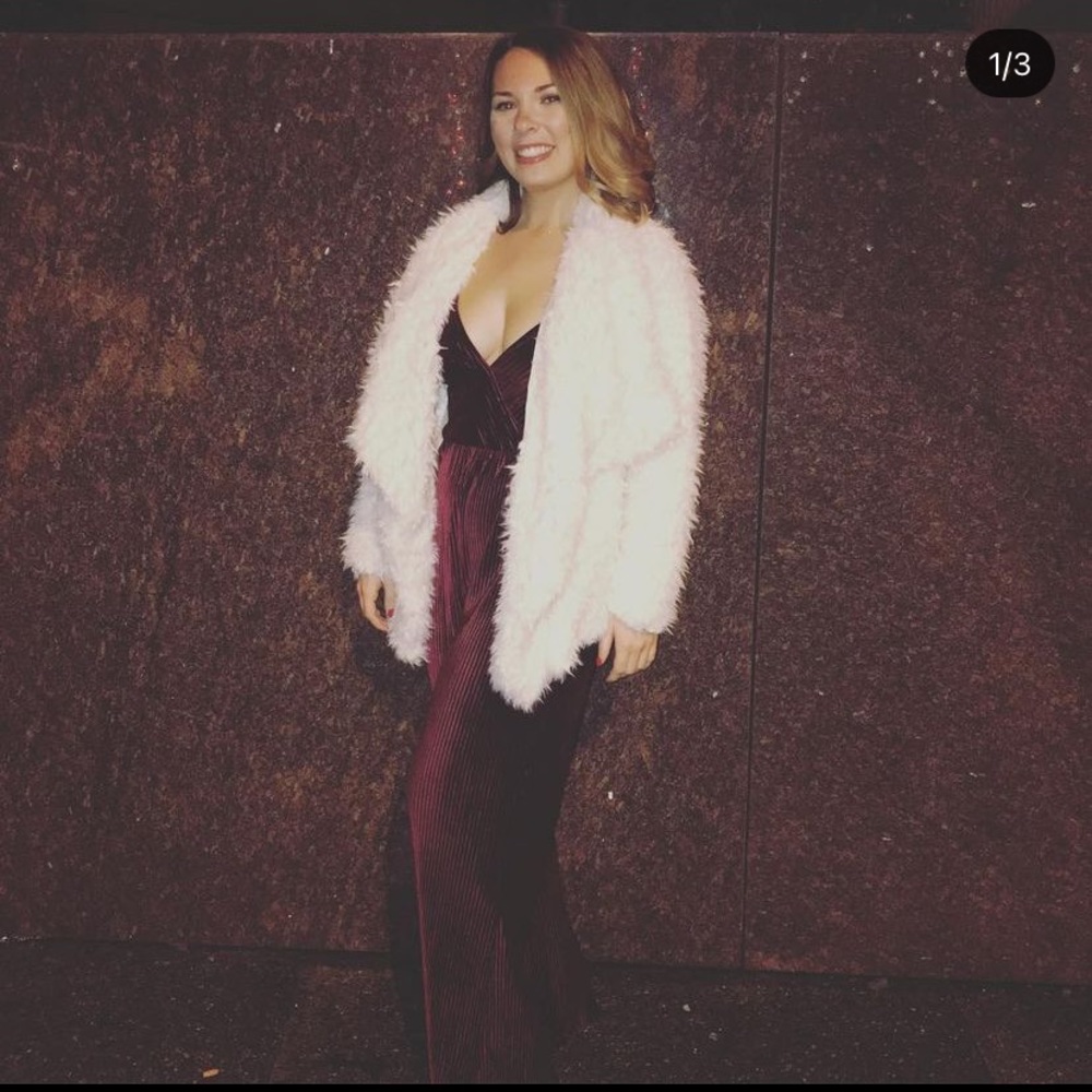 NANAMACS Velvet Wine Jumpsuit